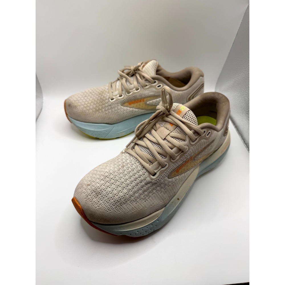 Brooks Glycerin‎ 21 1204081D195 Womens 8 Wide Sneaker Coconut Aqua Running Shoes
